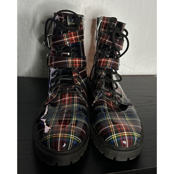 Jessica Simpson Kerina Lace-Up Boot - Plaid (12W) 766968 - Picture 2 of 6